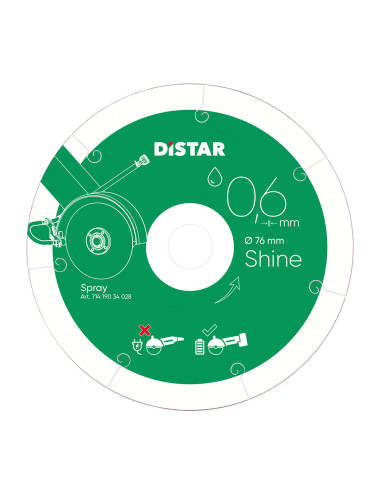 DISTAR TARCZA DIAMENTOWA SHINE 76 x 0,6 x 22,23mm