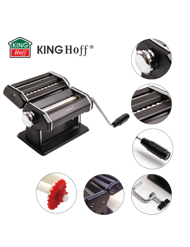 KINGHOFF MASZYNKA DO MAKARONU STAL 15cm CZARNA