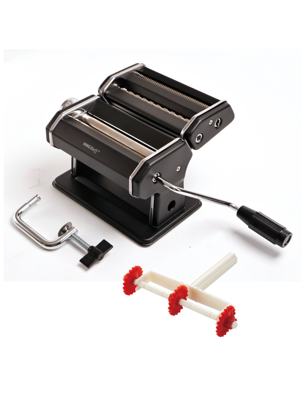 KINGHOFF MASZYNKA DO MAKARONU STAL 15cm CZARNA