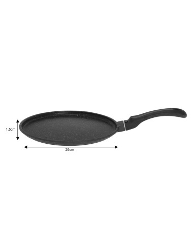KINGHOFF PATELNIA DO NALEŚNIKÓW ALUMINIUM CZARNY MARMUREK 26cm