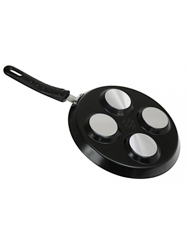 KINGHOFF PATELNIA DO SMAŻENIA JAJEK ALUMINIUM CZARNY MARMUREK 24cm