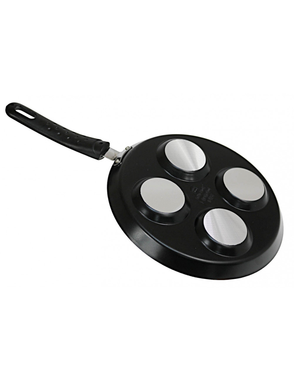 KINGHOFF PATELNIA DO SMAŻENIA JAJEK ALUMINIUM CZARNY MARMUREK 24cm