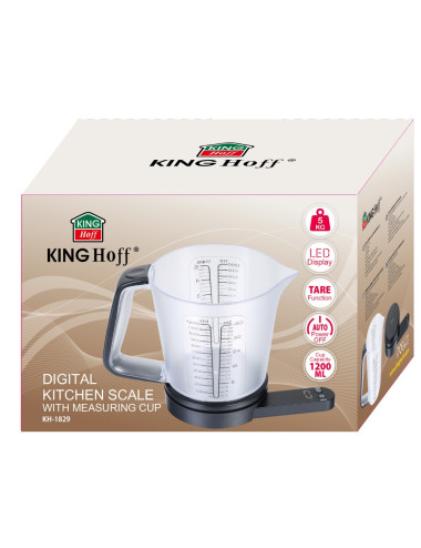 KINGHOFF WAGA KUCHENNA Z KUBKIEM POMIAROWYM 1,2L