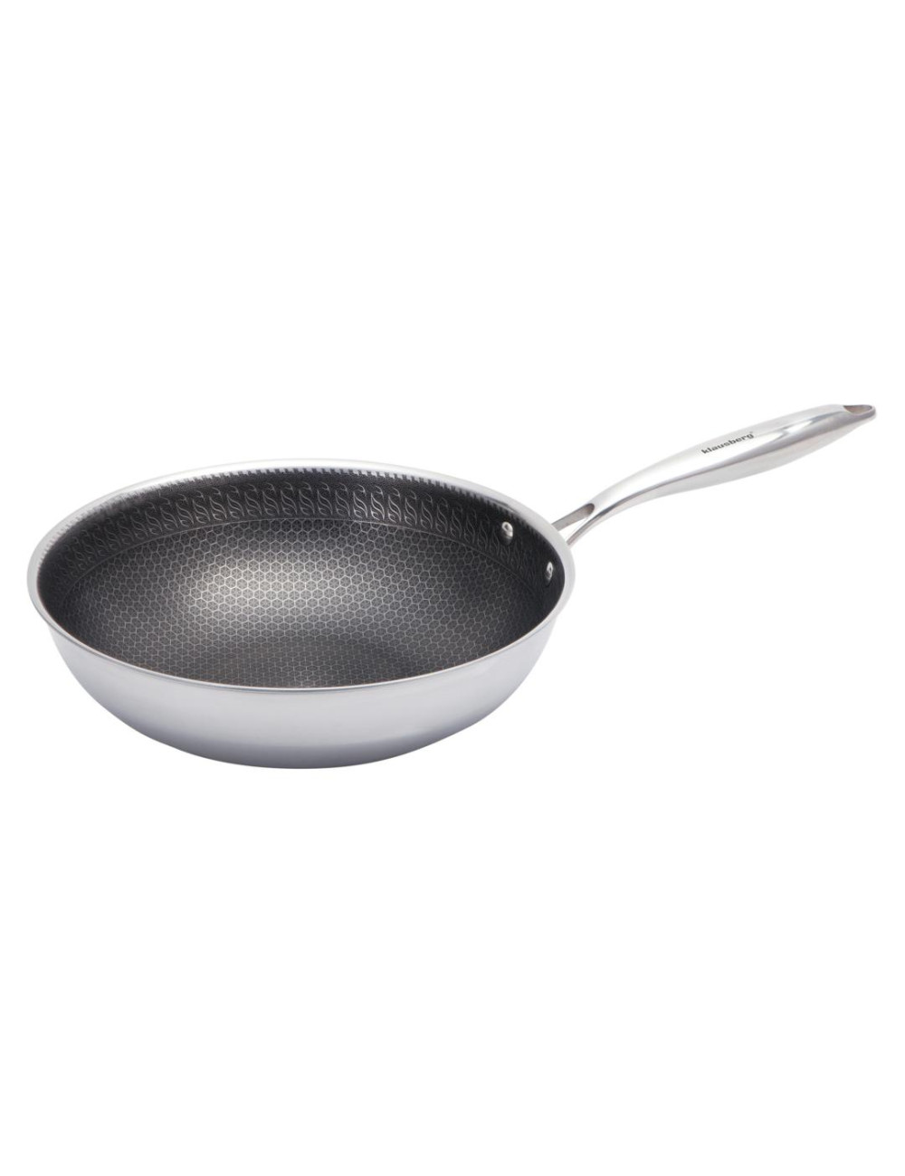 KLAUSBERG PATELNIA 28cm POWŁOKA NON-STICK HONEYCOMB 3-WARSTWY STAL 304 PFOA-FREE