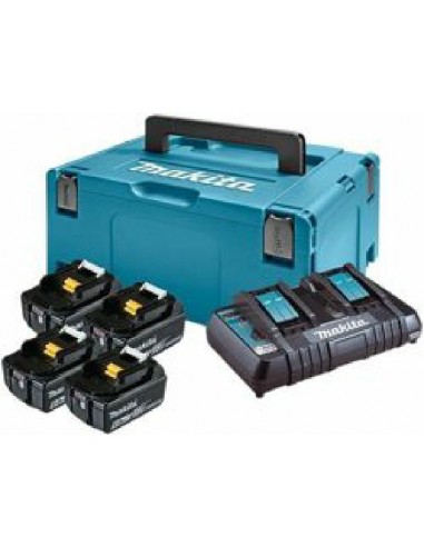 MAKITA.ZESTAW ZASILAJĄCY 18V (BL1860Bx4+DC18RD) MAKPAC
