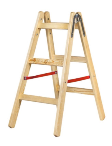 AWTOOLS DRABINA DREWNIANA 2x 3 STOPNI 150KG