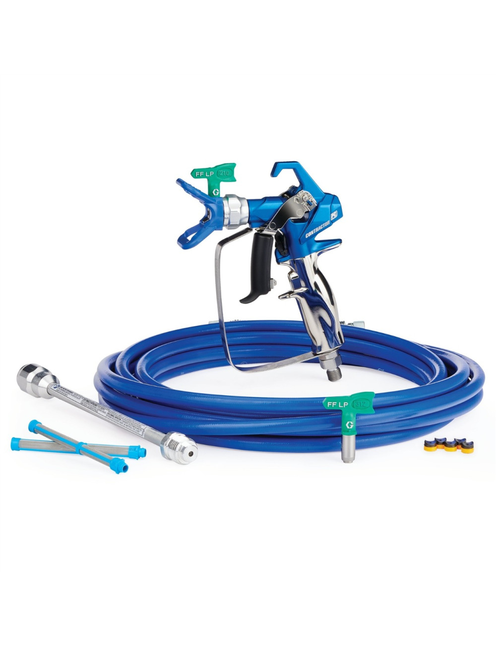 GRACO STANOWISKO MALARSKIE PISTOLET CONSTRACTOR PC + WĄŻ BLUEMAX II 3/16" + DYSZE FFLP 213 FFLP 312
