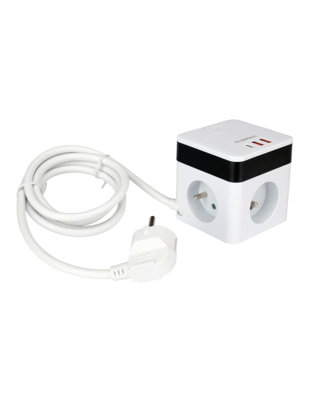 STHOR PRZEDŁUŻACZ KOSTKA Z USB 3G Z/U 1,5M