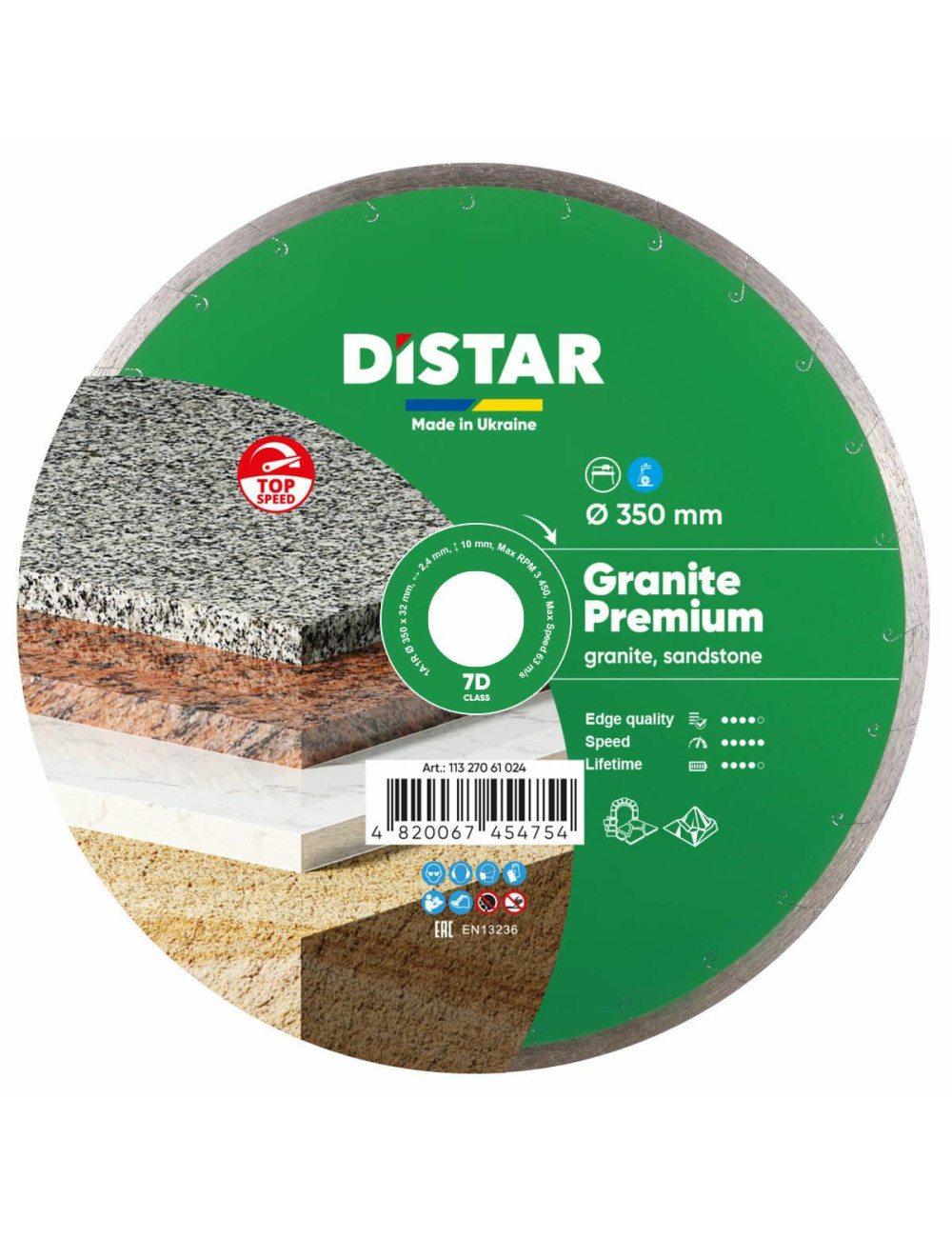 DISTAR TARCZA DIAMENTOWA GRANITE PREMIUM 350 x 2,4 x 10 x 32