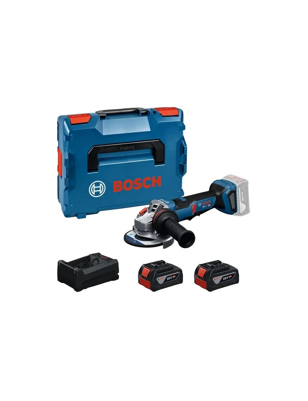 BOSCH SZLIFIERKA KĄTOWA 18V 125mm GWS 18V-11 PS 2x5,0Ah WŁĄCZNIK ŁOPATKOWY LB
