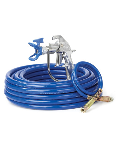 GRACO STANOWISKO MALARSKIE PISTOLET SILVER PLUS + WĄŻ BLUEMAX II 1/4" 15ft + KOŃCÓWKA BICZOWA 3ft