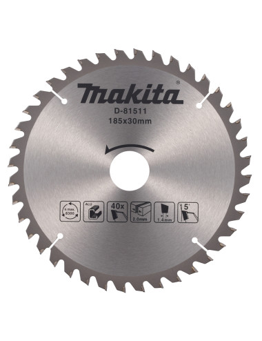 MAKITA PIŁA TARCZOWA 185x30mm 40z DO ALUMINIUM