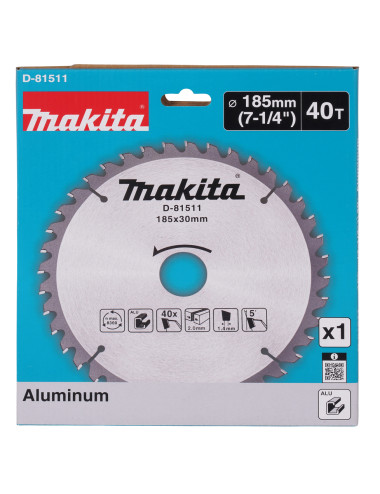 MAKITA PIŁA TARCZOWA 185x30mm 40z DO ALUMINIUM