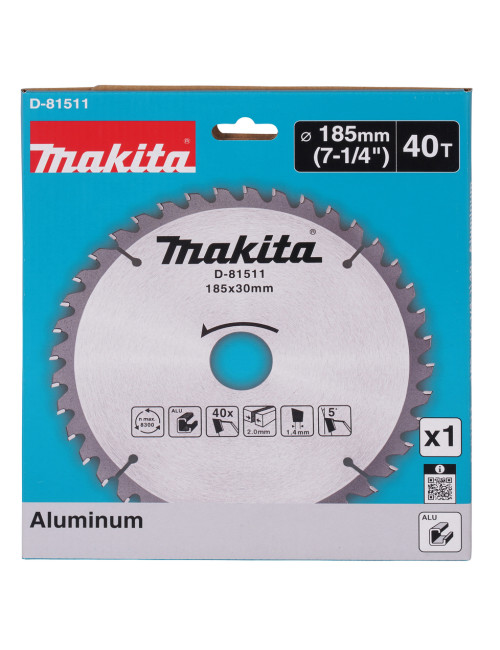 MAKITA PIŁA TARCZOWA 185x30mm 40z DO ALUMINIUM