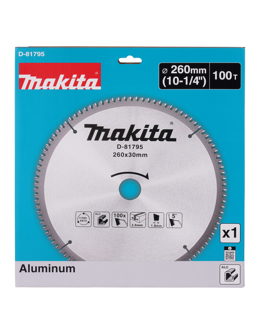 MAKITA PIŁA TARCZOWA 260x30mm 100z DO ALUMINIUM