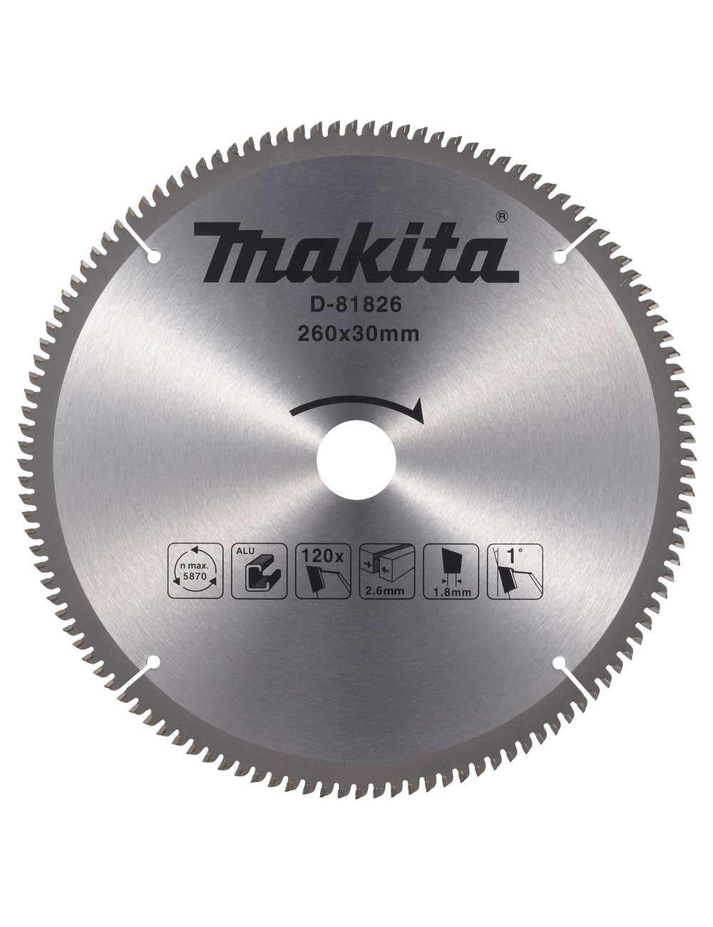 MAKITA PIŁA TARCZOWA 260x30mm 120z DO ALUMINIUM