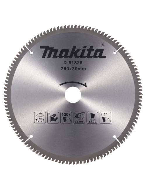 MAKITA PIŁA TARCZOWA 260x30mm 120z DO ALUMINIUM