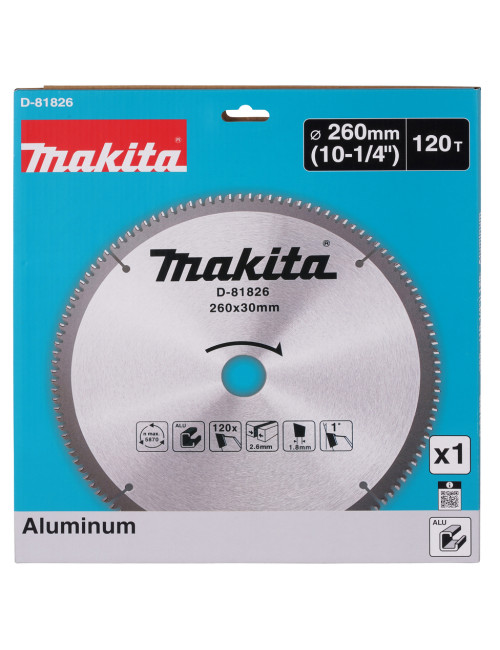 MAKITA PIŁA TARCZOWA 260x30mm 120z DO ALUMINIUM