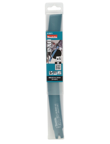 MAKITA BRZESZCZOT DO PIŁ SZABLASTYCH BIM 300x1,6mm 8 Z/C METAL, ŻELIWO, STAL NIERDZEWNA /5szt.