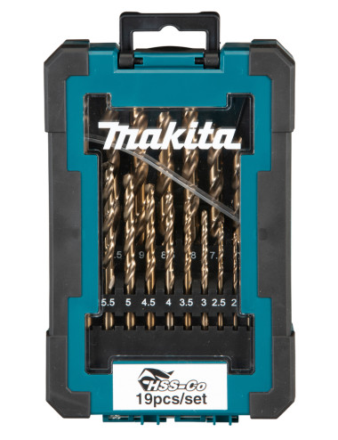 MAKITA ZESTAW WIERTEŁ DO METALU HSS-CO 19szt.