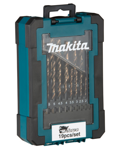 MAKITA ZESTAW WIERTEŁ DO METALU HSS M-FORCE 19szt.