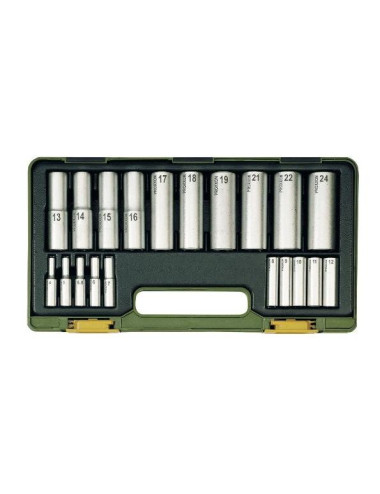 PROXXON KPL.NASADEK 20szt. /1/2"-1/4"/ DŁUGIE.