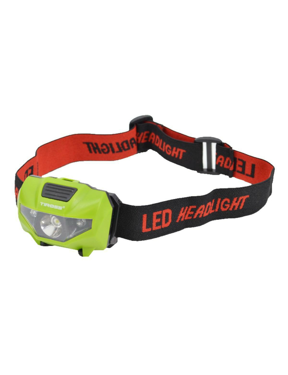 TIROSS LATARKA CZOŁOWA 1W + 2 CZER. LED 3xAAA / BEZ BATERII