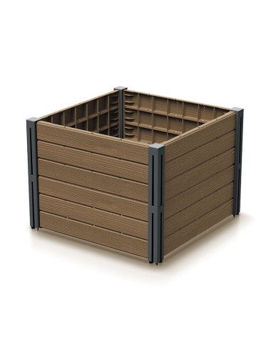 PROSPERPLAST WARZYWNIAK-RABATA OGRODOWA BASE PLANET 61,8x61,8x46cm BRĄZ