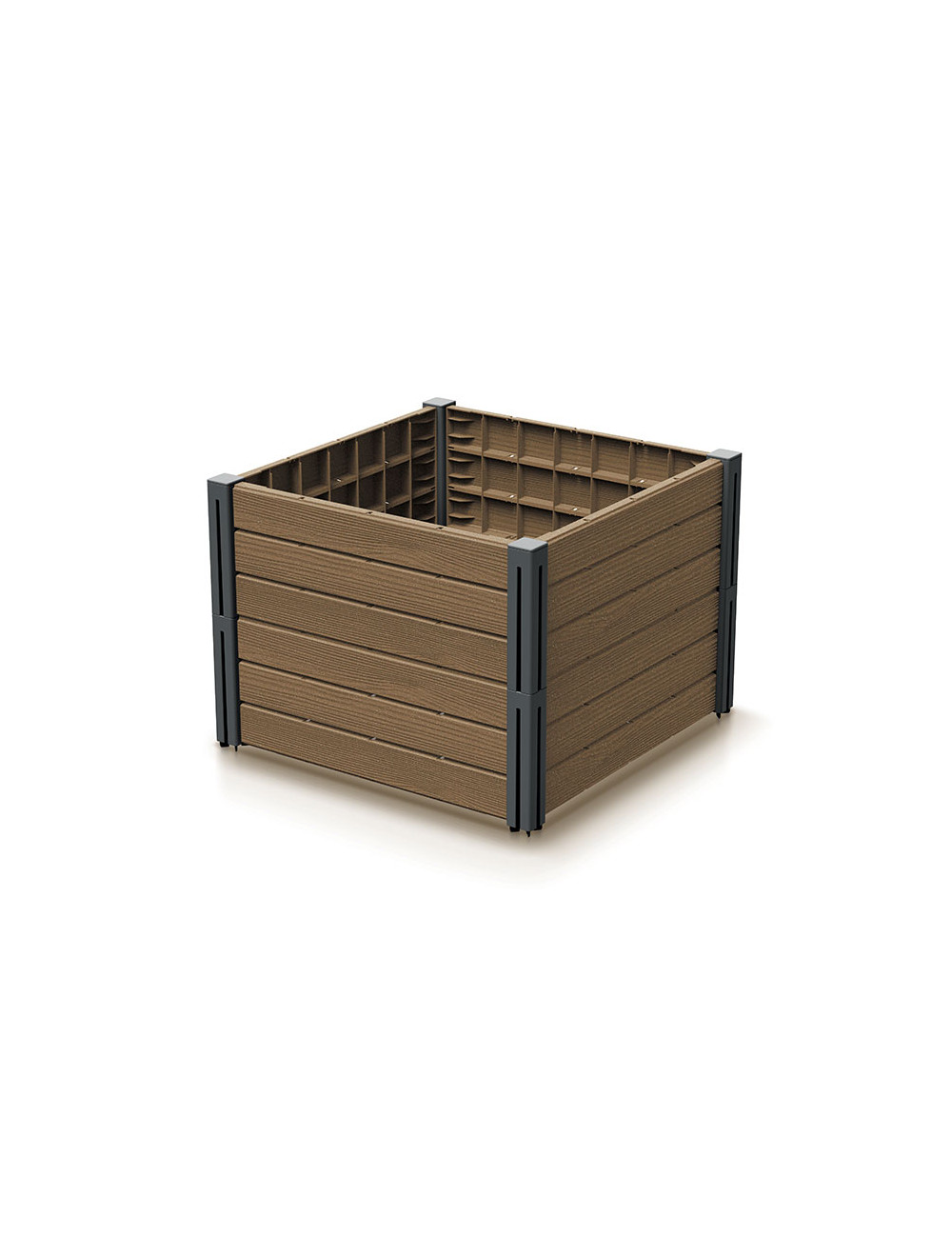 PROSPERPLAST WARZYWNIAK-RABATA OGRODOWA BASE PLANET 61,8x61,8x46cm BRĄZ