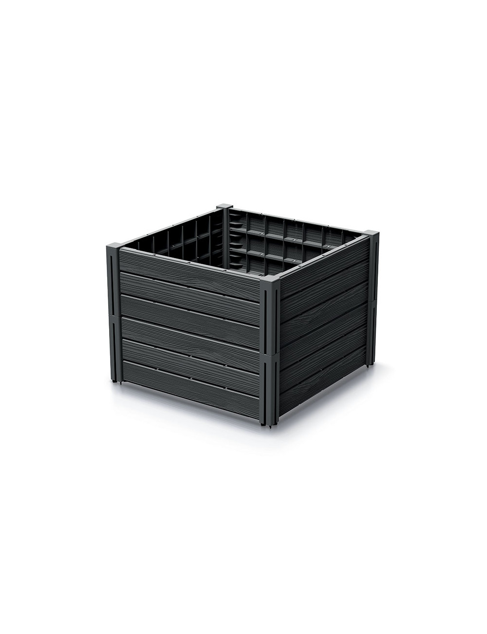 PROSPERPLAST WARZYWNIAK-RABATA OGRODOWA BASE PLANET 61,8x61,8x46cm ANTRACYT