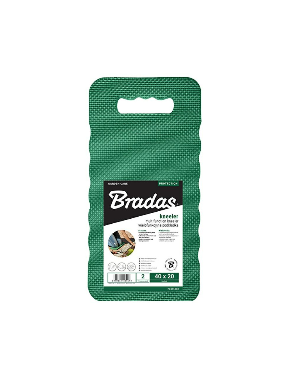 BRADAS PODKŁADKA POD KOLANA WIELOFUNKCYJNA 40cm x 20 cm ZIELONA