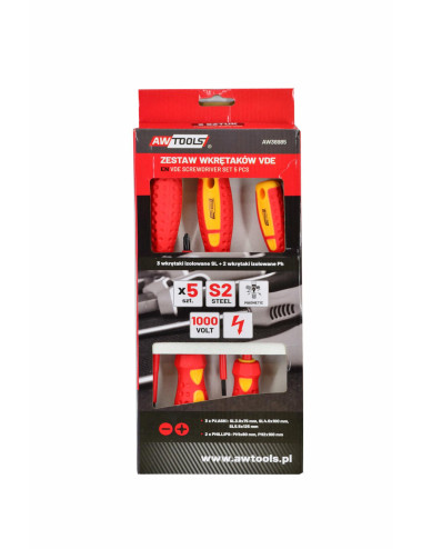 AWTOOLS ZESTAW WKRĘTAKÓW IZOLOWANYCH 5szt.