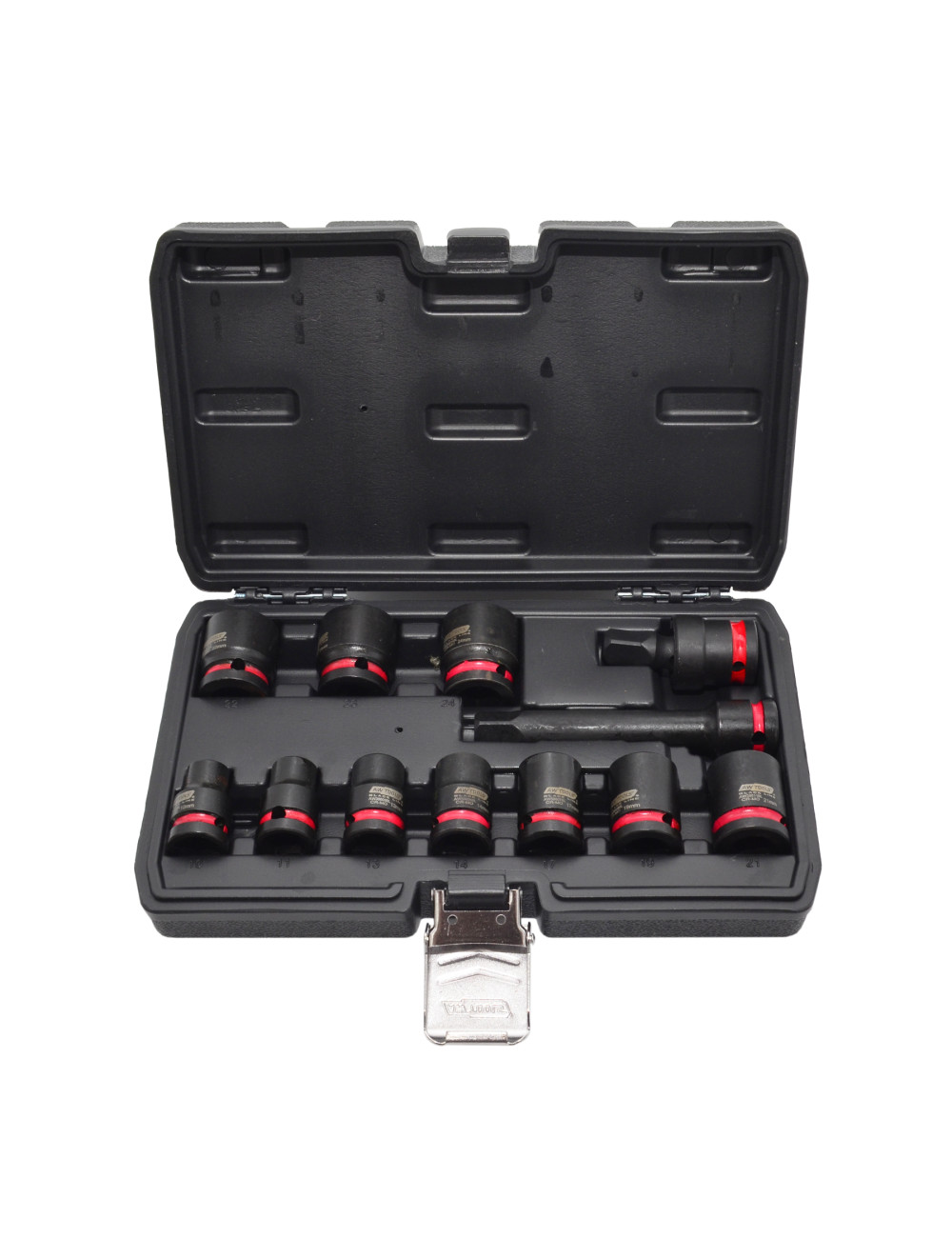 AWTOOLS ZESTAW NASADEK UDAROWYCH 1/2" 12cz./10-24mm/ KRÓTKIE BLACK LINE
