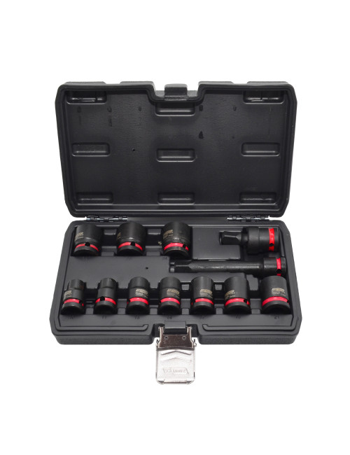 AWTOOLS ZESTAW NASADEK UDAROWYCH 1/2" 12cz./10-24mm/ KRÓTKIE BLACK LINE