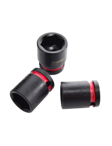 AWTOOLS ZESTAW NASADEK UDAROWYCH 1/2" 12cz./10-24mm/ KRÓTKIE BLACK LINE