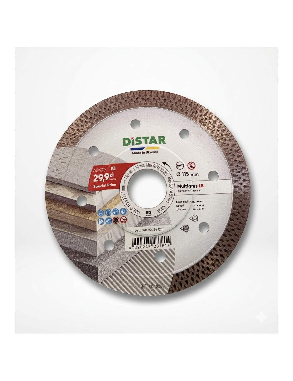 DISTAR TARCZA DIAMENTOWA MULTIGRES 115 x 1,4 x 10 x 22,23mm LIMITED EDITION