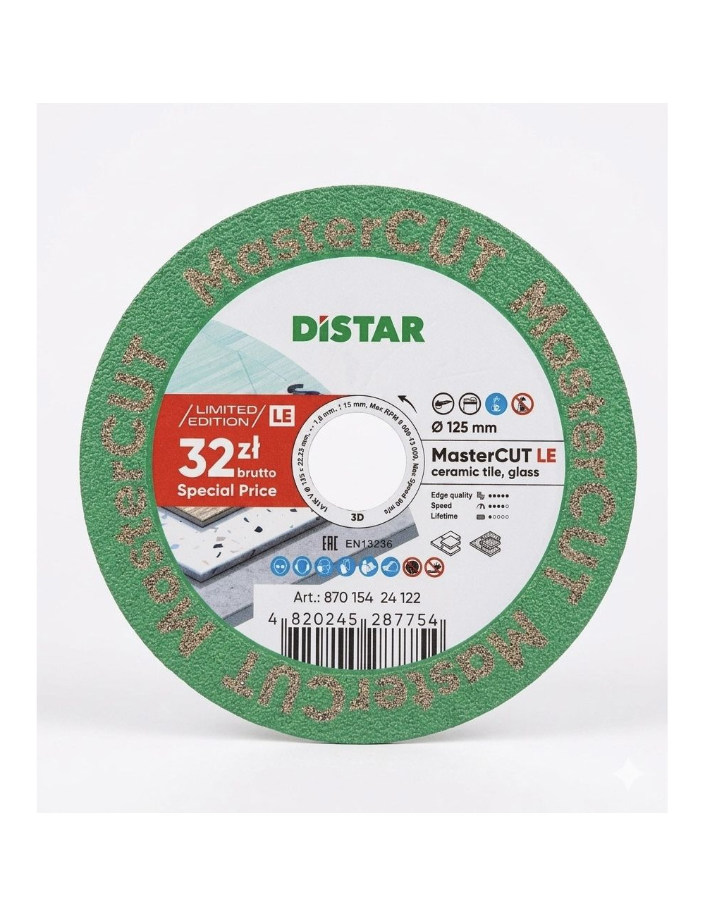 DISTAR TARCZA DIAMENTOWA MASTERCUT 125 x 1,6/1,0 x 15 x 22,23mm LIMITED EDITION