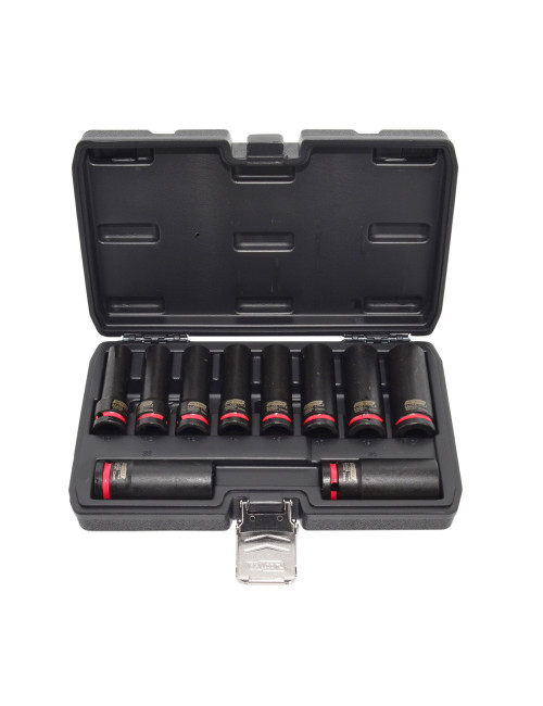 AWTOOLS ZESTAW NASADEK UDAROWYCH 1/2" 10cz. 10-24mm DŁUGIE BLACK LINE