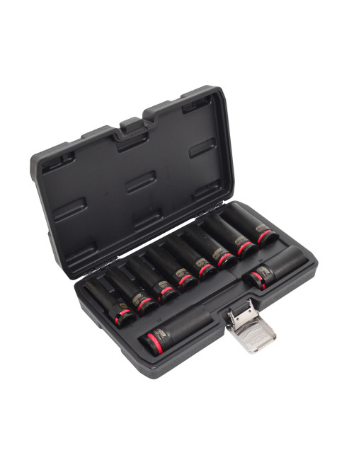 AWTOOLS ZESTAW NASADEK UDAROWYCH 1/2" 10cz. 10-24mm DŁUGIE BLACK LINE