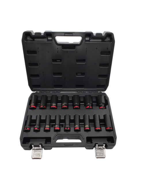 AWTOOLS ZESTAW NASADEK UDAROWYCH 1/2" 35cz./8-32mm/ KRÓTKIE I DŁUGIE BLACK LINE