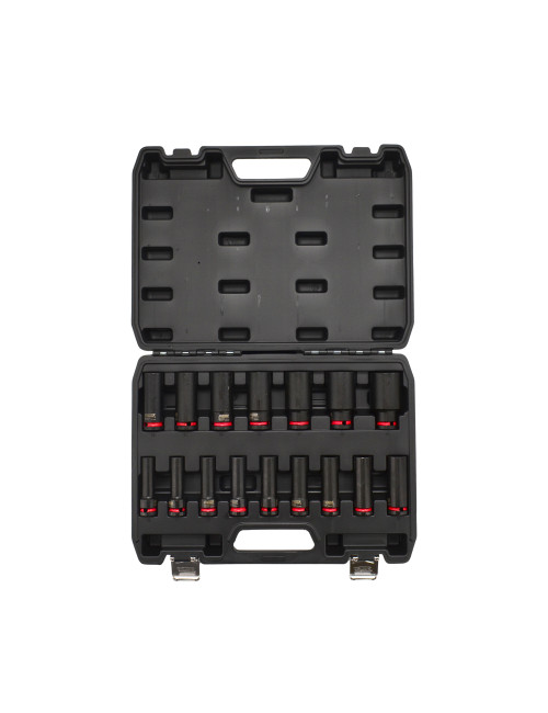 AWTOOLS ZESTAW NASADEK UDAROWYCH 1/2" 16cz. 11-32mm DŁUGIE BLACK LINE