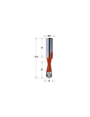 CMT WIERTŁO NP HW D 8 I 27 L 57,5 S 10x2 5 LH