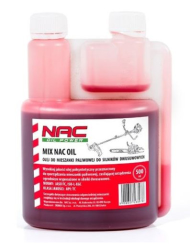 Olej NAC 0,5L do Mieszanki 2T z Dozownikiem! Półsyntetyczny MIX OIL