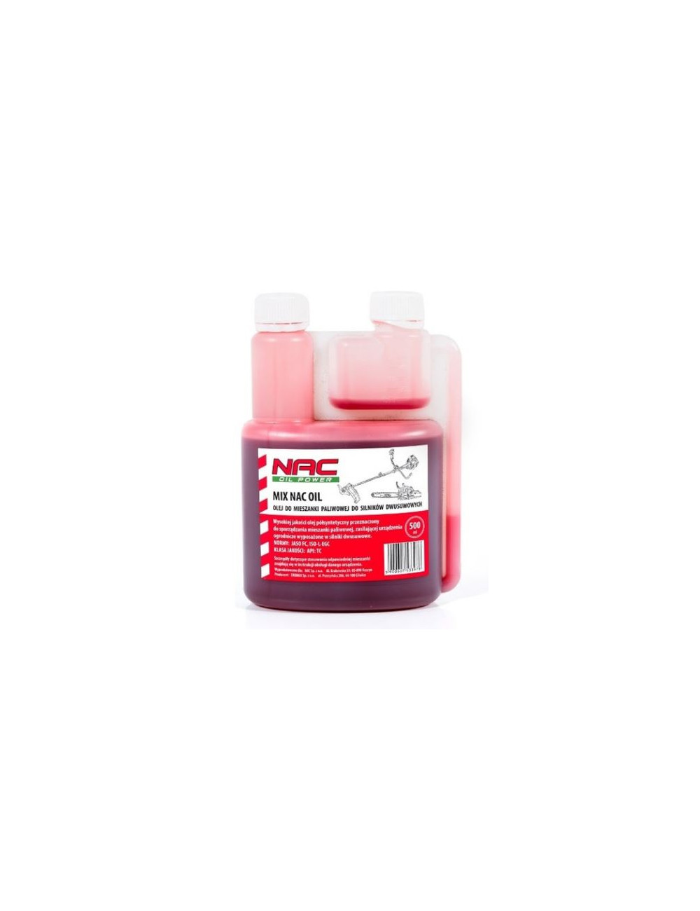 Olej NAC 0,5L do Mieszanki 2T z Dozownikiem! Półsyntetyczny MIX OIL