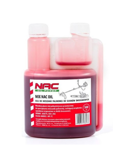 Olej NAC 0,5L do Mieszanki 2T z Dozownikiem! Półsyntetyczny MIX OIL