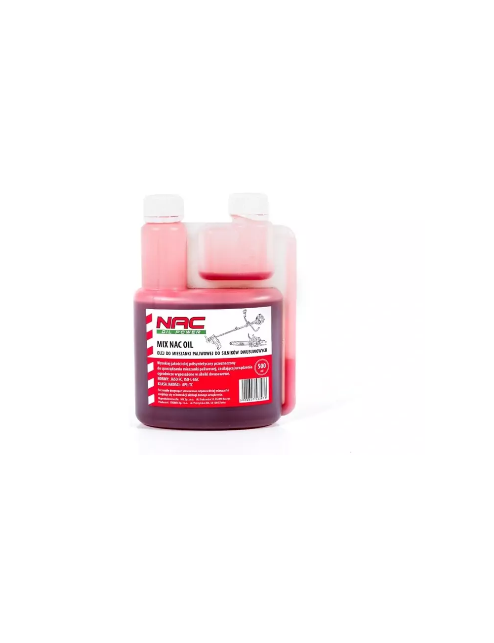 Olej NAC 0,5L do Mieszanki 2T z Dozownikiem! Półsyntetyczny MIX OIL