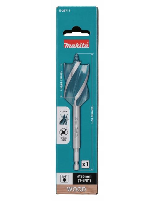 MAKITA WIERTŁO DO DREWNA 1/4" HEX 35x165mm