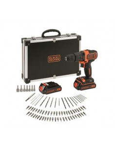 BLACK+DECKER WIERTARKO-WKRĘTARKA UDAROWA 18V 2x1,5Ah + 80szt. AKCESORIA