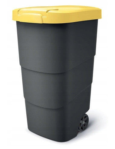 KEDEN KOSZ NA ŚMIECI WHEELER 110 L - ŻÓŁTY