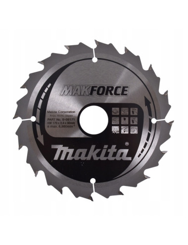 MAKITA PIŁA TARCZOWA  170x30x16z MAKFORCE DREWNO B-32122